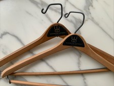 Vintage Pair Wooden Hangers - Washington Clothiers Detroit