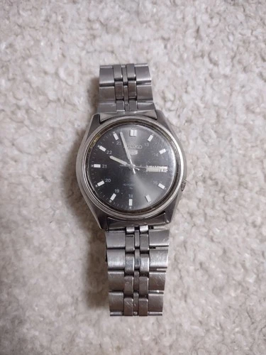 Vintage Seiko 5 7009-4040A  Automatic Silver Watch  For Parts Or Repair
