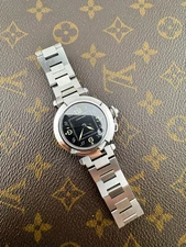 Cartier Pasha C Black Dial T Swiss T Stainless Steel