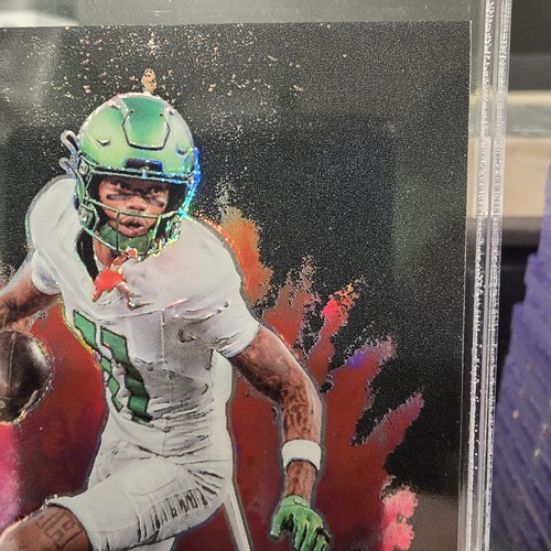 2024 Panini Prizm Draft Picks: Black Color Blast Troy Franklin #CB-18 (RC) - Picture 3 of 7