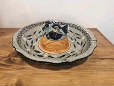 Temptations Old World Chip And Dip Bowl Chicken In Nest Black 
