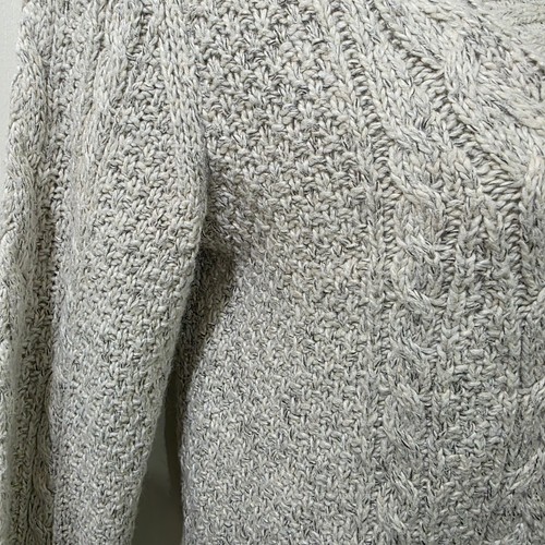American Eagle Zopfmuster Cropped Cardigan Pullover Damen große beige Knöpfe - Bild 4 von 5