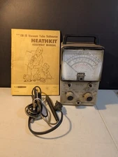 Heathkit IM-18 VTVM with Probe & Original Manual The Heath Company, Tested Works