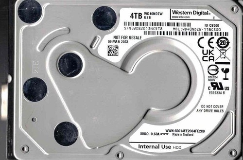 WD40NDZW-11BCSS0 USB 3.0 WX82D MAR 2023 Thailand Western Digital 4TB