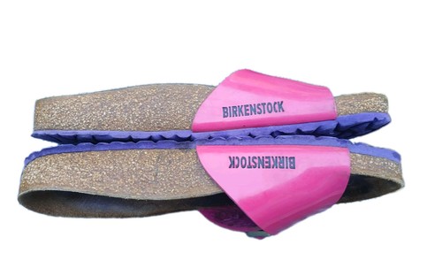 Birkenstock Madrid Magenta Pink Patent Leather Flip Flop Sandals UK 7 40 Used - Picture 5 of 9