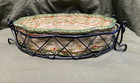 Temp-Tations Ovenware Old World Green 10" Scalloped Quiche Dish