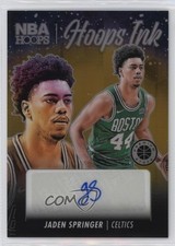 2023 Panini NBA Hoops Premium Stock Ink Gold Prizm /10 Jaden Springer Auto 1c20