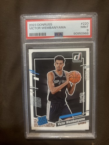 💥 2023-24 Donruss Basketball #220 Victor Wembanyama Rookie Base PSA 9 Mint