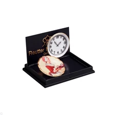 Reutter Porcelain - Dollhouse Miniature Porcelain Kitchen Clock with Plate