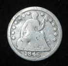 1846 Seated Liberty Half Dime * Key Date * 5718