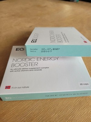 EQOLOGY Nordic Energy Booster 2x60 Caps Vitamin B1/2/3/5/6/7/9/12, C, D3; Mg, Zn