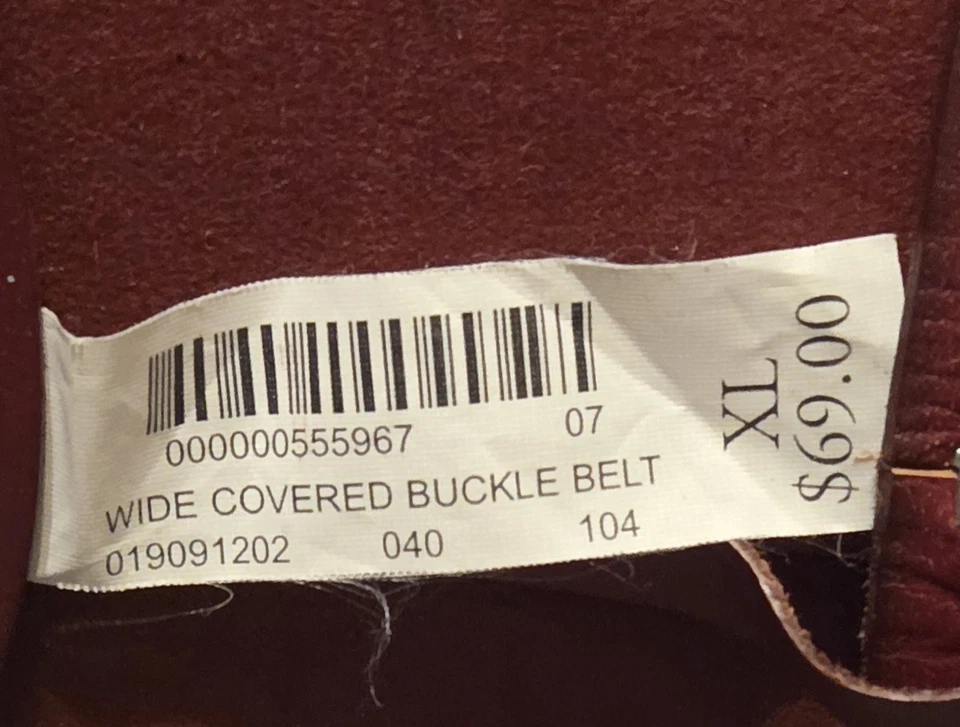 Cinturón para mujer Coldwater Creek Spirit cuero genuino rojo vino XL Foto 4 de 4