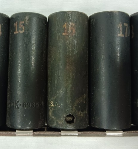 SK Tools 12 pcs 8mm to 19mm 3/8" Drive 6 Point Deep Impact Socket Set (38931-1) - Picture 5 of 13