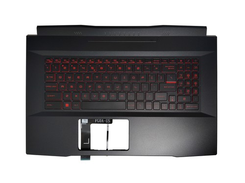 Laptop NEW For MSI GF76 MS-17L1 MS-17L3 US Keyboard Upper Case Palmrest Cover - Picture 1 of 6