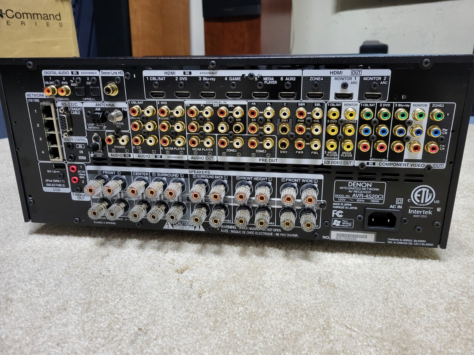 Denon AVR4520CI 9.2 Channel 150 Watt Receiver Apple AirPlay eBay