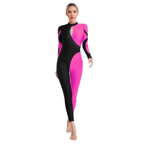 Womens Leotard Costume Dancewear Training Gymnastics Acrobatics Jumpsuit Stage - Picture 31 of 49