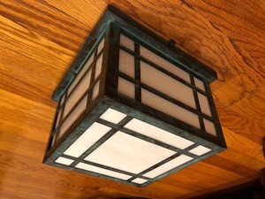 Details About Craftsman Mission 9 Inch Flush Ceiling Light Fixture Indoor Outdoor Damp Loc