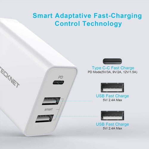For iPhone 14 13 12 11 Pro XR XS Fast Charging 20W USB-C PD Plug Charger EU 2Pin - Picture 2 of 10