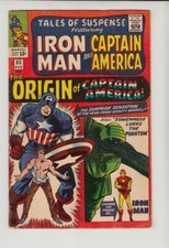 TALES OF SUSPENSE #63 FN- *1st SILVER AGE ORIGIN OF CAPTAIN AMERICA!!