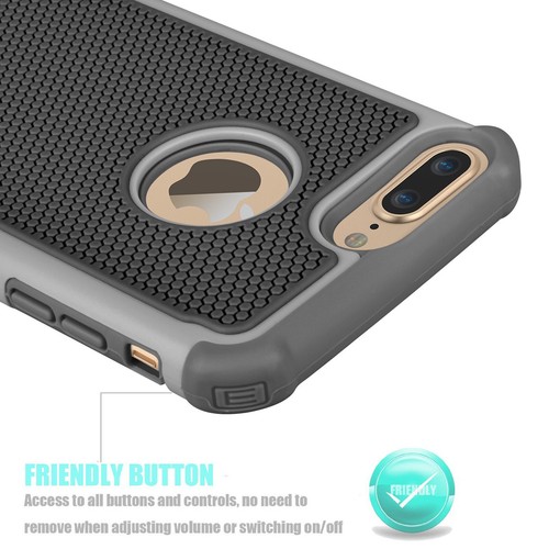 For iPhone 11 Pro XS Max XR 8 7 Plus Phone Case Shockproof Silicone Hybrid Cover - Picture 14 of 56