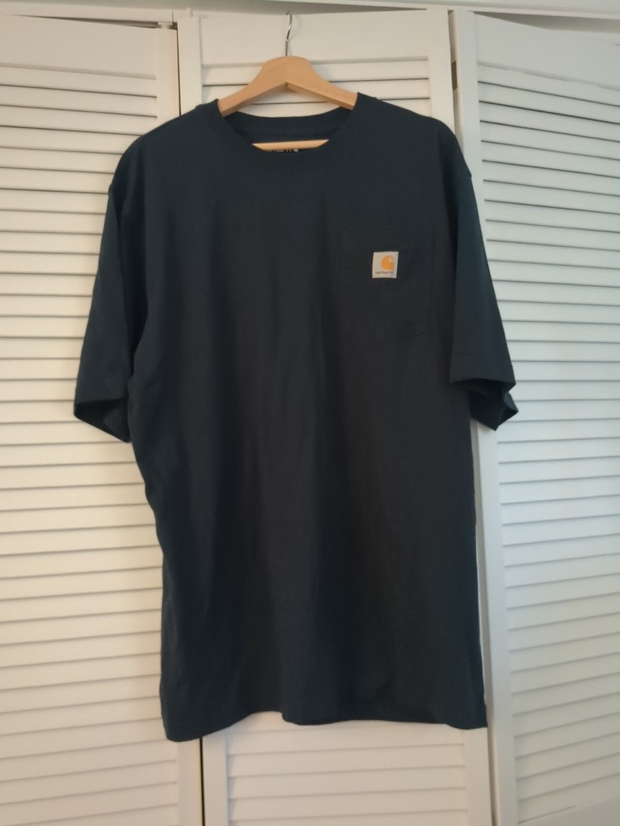 Carhartt Shirt Mens Large K87-M Loose Fit Balck Single