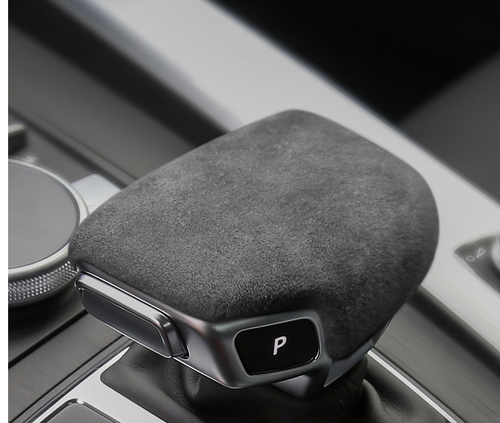 Alcantara Gear Shift Knob Cover Black Grey Fits Audi A4 A5 B9 S4 RS5 S5 B9 RHD - Picture 5 of 9