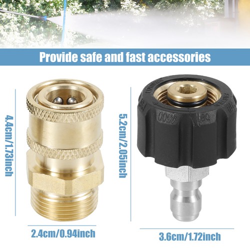 Pressure Washer Hose Connector Adapter M22 to 1/4" Quick Connect ▨ - Picture 7 of 12