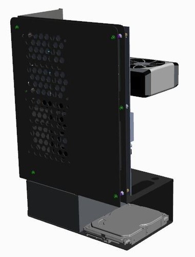 Open PC Case - M-CASE 180 ATX RAW / Test bench / RAW HARDWARE / 3x SSD 1 x HDD - Zdjęcie 3 z 15