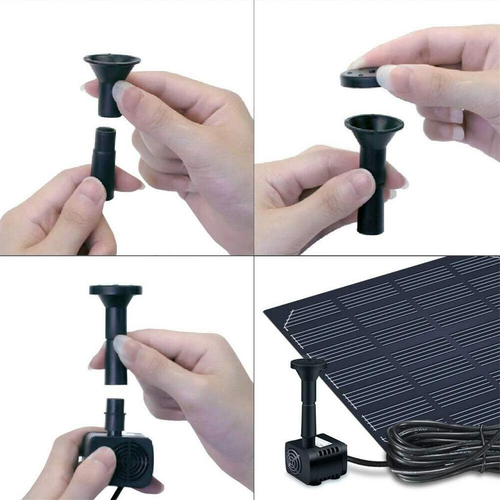Solar Fountain - Panel Water Pump for Bird Bath Solar Panel Kit Outdoor Fountain - Picture 4 of 12