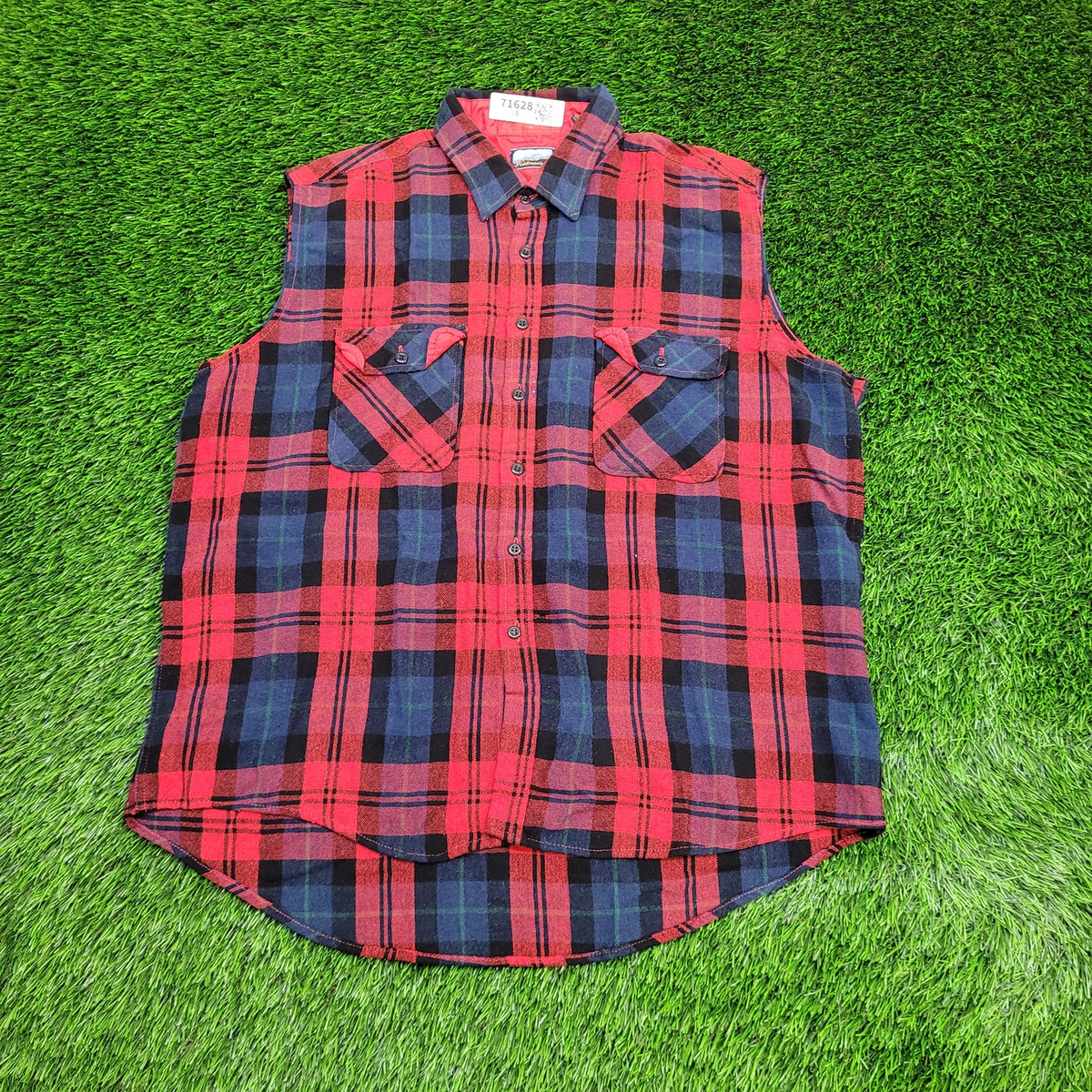 Vintage 90s Cut-Off Flannel Button Shirt 2XL 25x32 Plaid | eBay Vintage 90s Cut-Off Flannel Button Shirt 2XL 25x32 Plaid | eBay