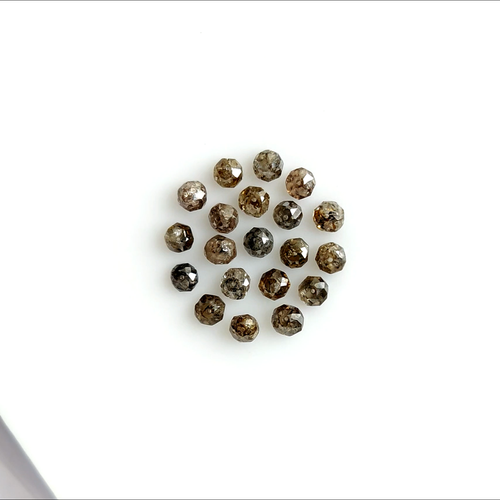 2.40 CT Natural Loose Bead Shape Diamond 2.50 MM Brown Color Bead Diamond LQ1722 - Video 1 of 1