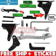 Lone Wolf Lower Parts LWD Frame Kit LG 45 Gen 3 Trigger 45acp 10mm W/OEM HOUSING