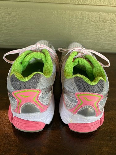 Saucony Ignition 4 White Silver Pink Marathon Running Shoes Women's 7.5 15169-10 - Picture 5 of 7