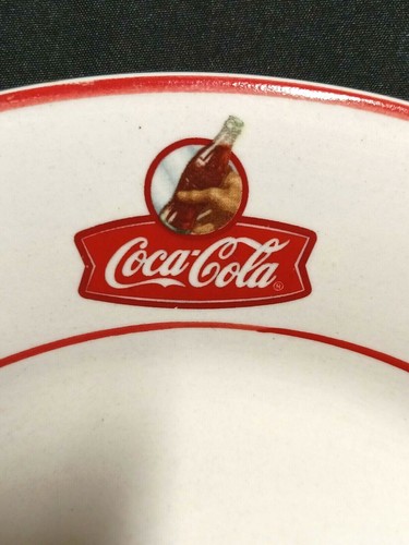 VINTAGE COCA COLA SPEISETELLER 10" roter Rand Gibson Backofen Geschirrspüler mikrowellengeeignet - Bild 9 von 12