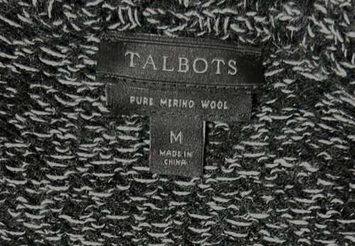 Talbots maglione donna cardigan nero maglia bottoni pura lana merino taglia M usato in ottime condizioni - Foto 8 di 11