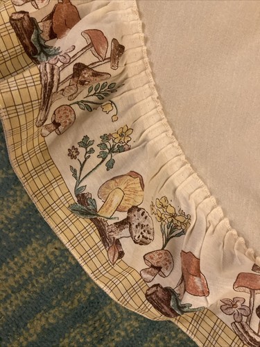 Vintage Groovy Mushrooms Valances 1970's Kitchen Kitschy - Picture 3 of 4