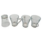 VINTAGE Bermiolli Rocco Mid-Century Modern Cappuccino Mugs Industrial Glass
