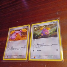 Pokemon Hidden Legends Whismur 82/101 and Whismur 019 BSP NM Holo 2004 Mint