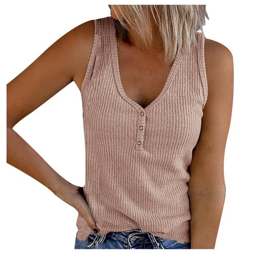 Übergröße Damen ärmellos Trägershirt Tank Tops Sommer Freizeit T-Shirt Bluse Tee - Bild 8 von 35