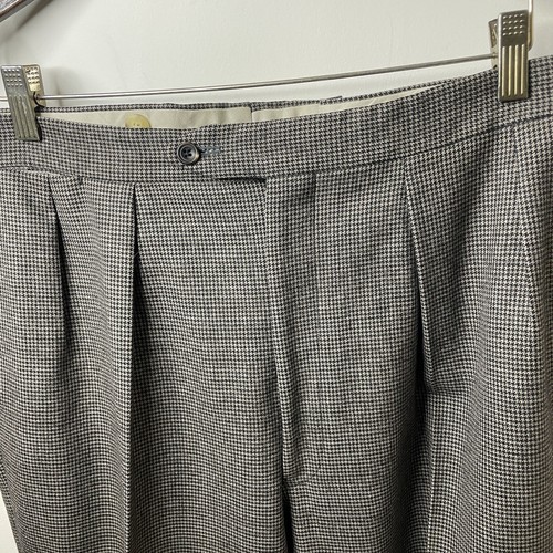 Paul Stuart Braun Wolle Dbl Brust Anzug 44 Blazer 38 Hose Mini Hahnentritt - Bild 14 von 23