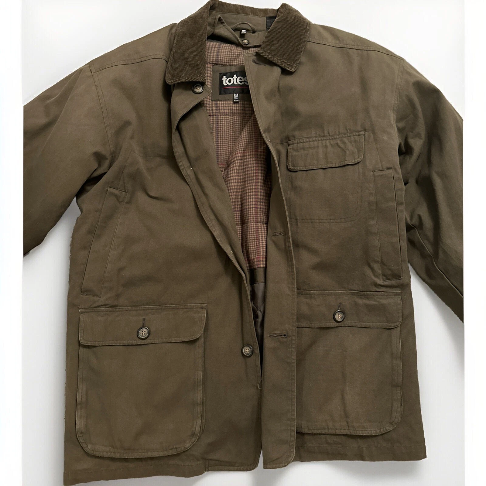 Totes Men’s Vintage Winter Jacket Military Green Size Medium