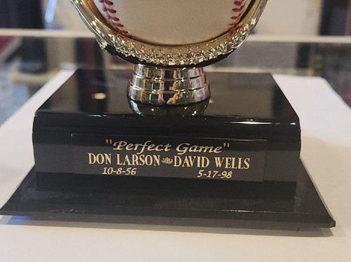 Don Larsen David Wells signierte Baseball perfekte Spiele mit Etui / 1956 - Bild 2 von 6