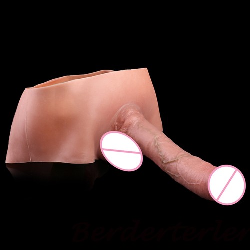 Wearable Penis SleeveExtender&Enlarger For Men Silicone Realistic Hollow Pants - Picture 6 of 48