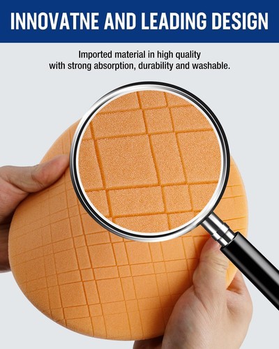 WORKPRO 7.5 Inch Buffing Sponge Pads 5Pcs 7.5 Inch Face for 7 Inch Backing Plat - Bild 5 von 9