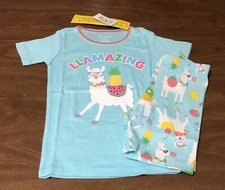 NEW Girl's Summer Llama Pajamas Size 6
