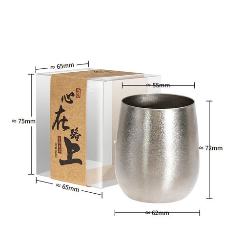 Reines Titan Doppelwandig Eisblume Kristall Teetasse Kaffeebecher - Bild 13 von 40