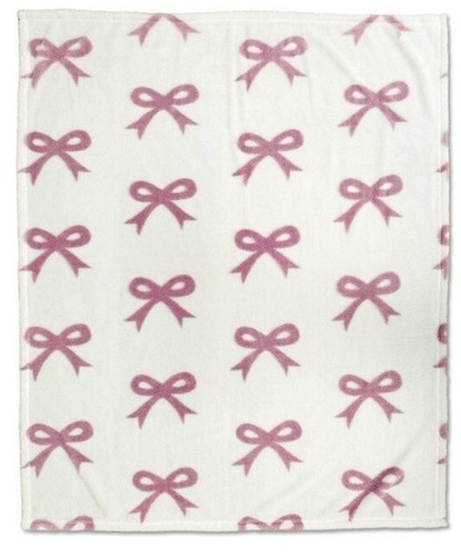 Target Bullseye Playground PURPLE BOW Plush Throw Blanket Coquette NEW - Picture 2 of 7