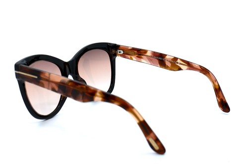 TOM FORD WALLACE TF870 05F BLACK/ HAVANA BROWN GRADIENT AUTHENTIC SUNGLASSES - Picture 4 of 15