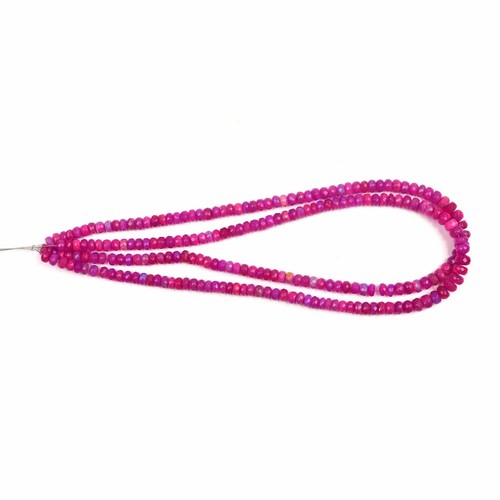 Pink Ethiopian Opal Beads, Gemstone Beads, 8 Inch 5-7mm Beads, rondelle Beads, - Picture 3 of 7