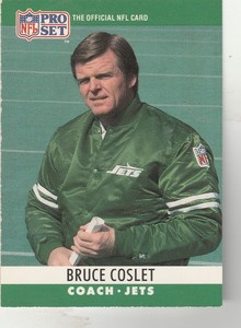 FREE-SHIPPING-MINT-1990-Pro-Set-242-Bruce-Coslet-New-York-Jets-COACH